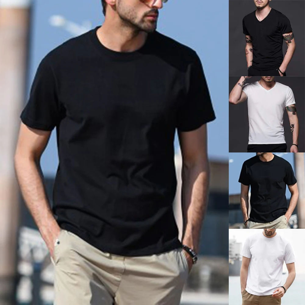Men's Basic Crew Neck Short Sleeve T-Shirt - usage example