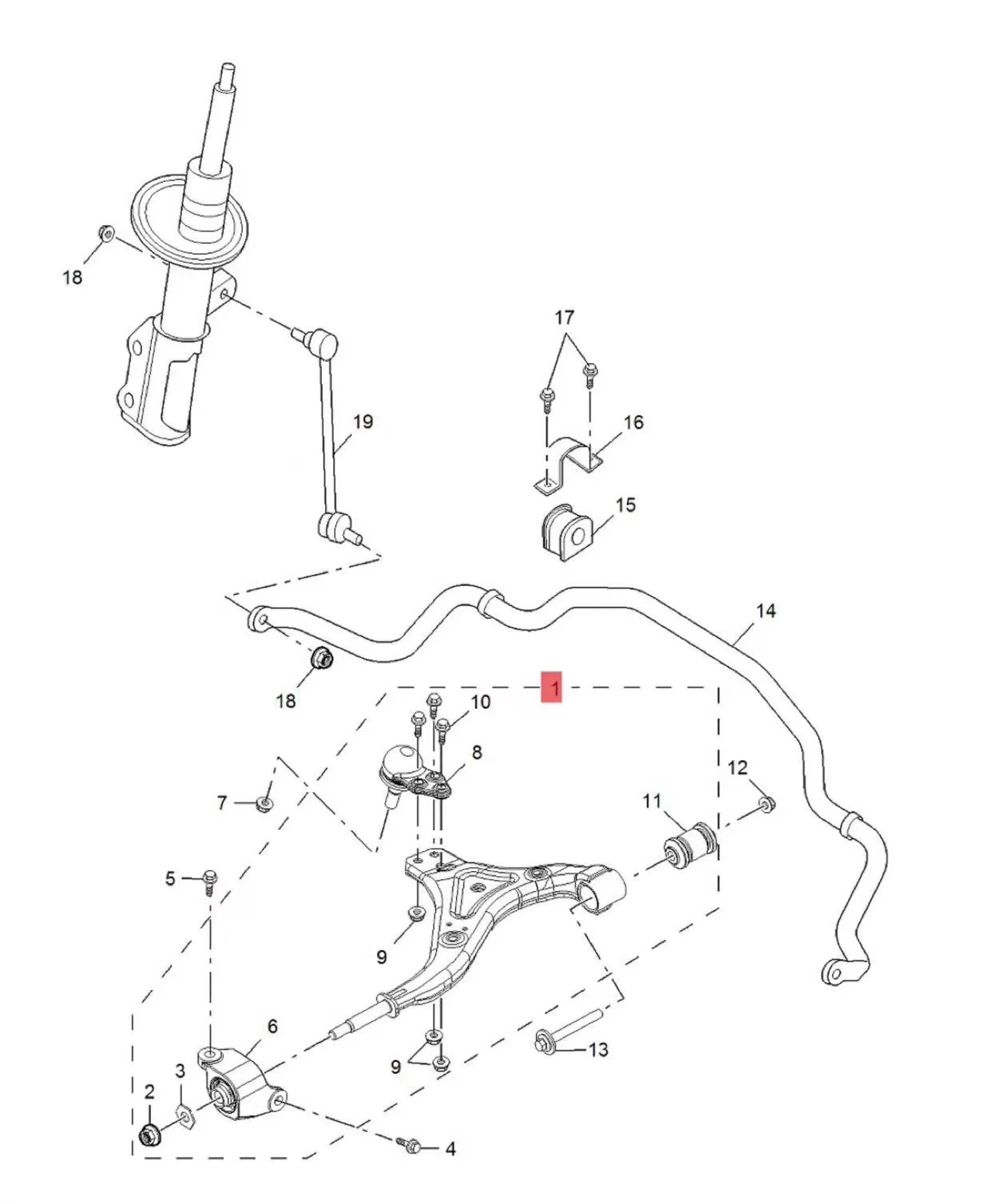 1pcs Front Control Arm assy. for Chinese SAIC ROEWE RX5 MG GS HS Auto car motor parts 10332749