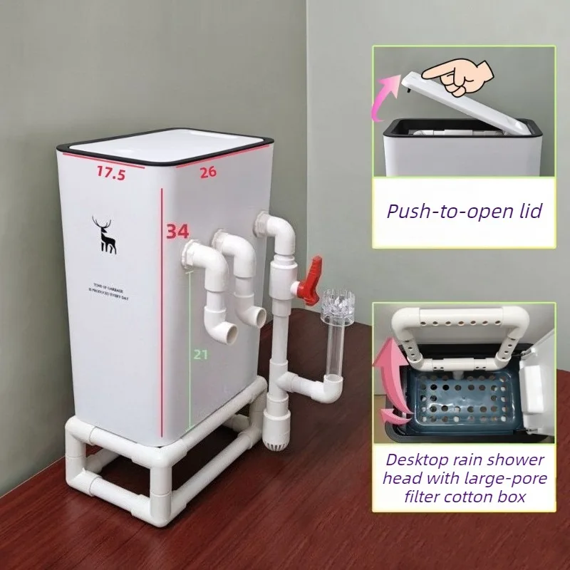 External Aquarium Filter Oil Film Removal Large Silent Fish Tank Filters Circulation Adjustable Filters Fishbowl Filter System
