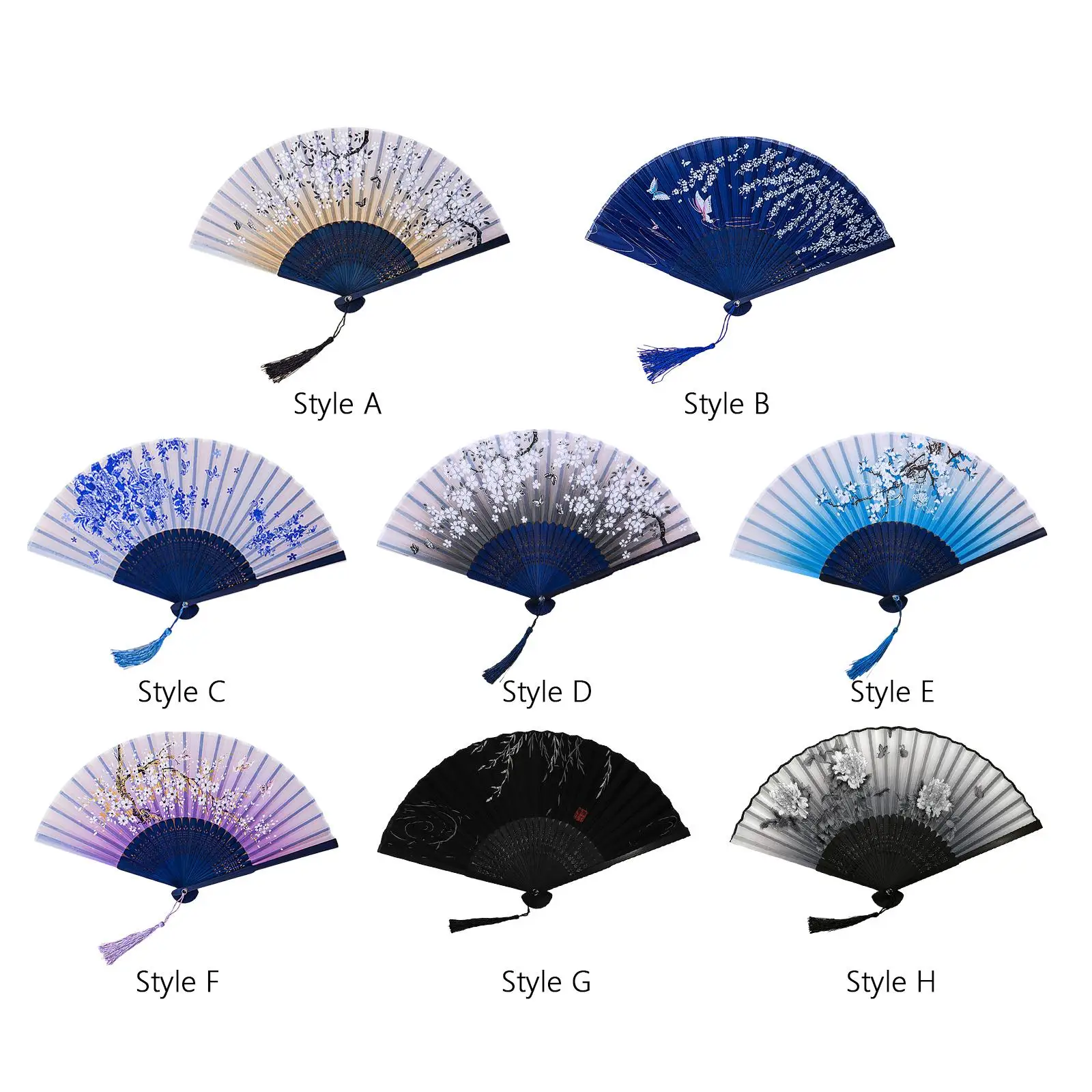 Handheld Folding Fan Chinese Folding Hand Fan for Party Birthday Performance