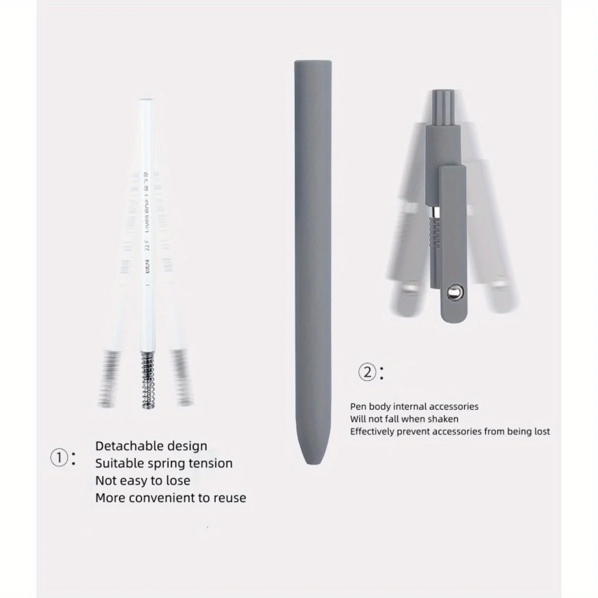 5 قطع من أقلام جل موراندي، قلم حبر أسود 0.5 مم، طرف CS غير لامع للكتابة سلسلة راقية لتدوين الملاحظات اليومية #4