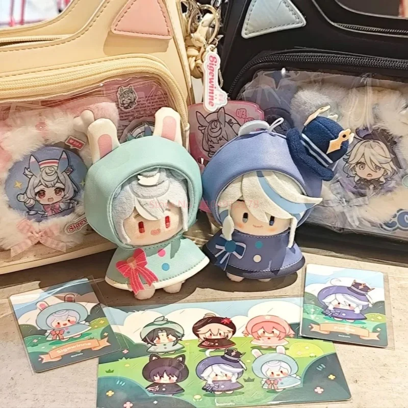 Подлинная серия Genshin Impact Fun In The Rain, плюшевая кукла, кулон, игровая фигурка Xiao Furina Wanderer Kazuha, милый декор, подарки