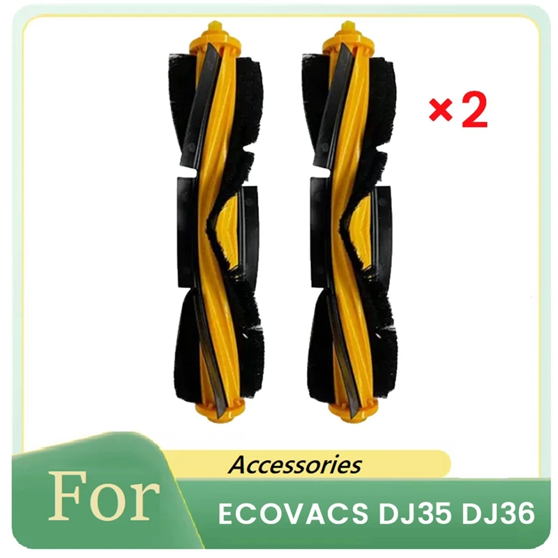 

HLZS-2 Pcs Roller Brush For ECOVACS DJ35 DJ36 Sweeper Accessories