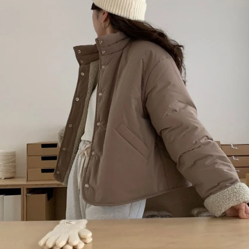 

Женское шикарное осенне-зимнее свободное пальто из овечьего меха, двустороннее пальто для поездок на работу, длинное пальто обычной длины