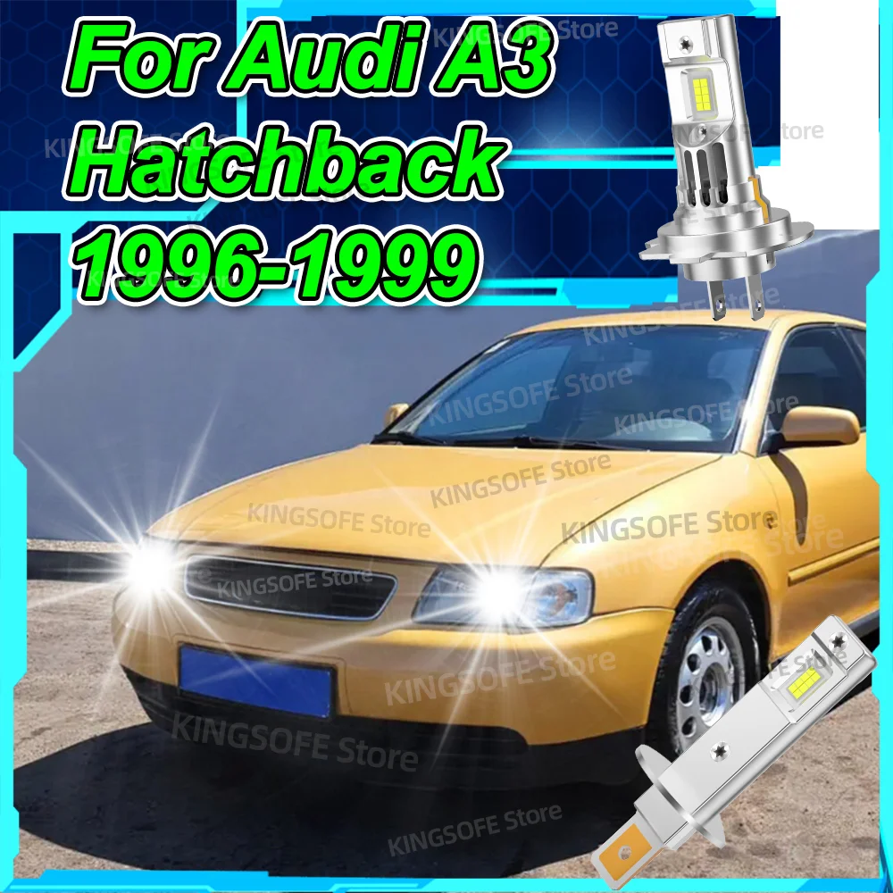 

2/4 шт. светодиодные фары 50000LM дальнего ближнего света с вентилятором для Audi A3 хэтчбек 1996 1997 1998 1999