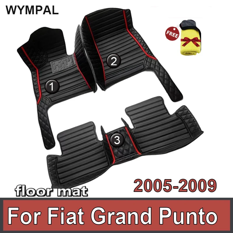 

Автомобильные коврики для Fiat Grand Punto Project 199 2005 ~ 2009, автомобильные коврики с 3 дверями, автомобильные аксессуары