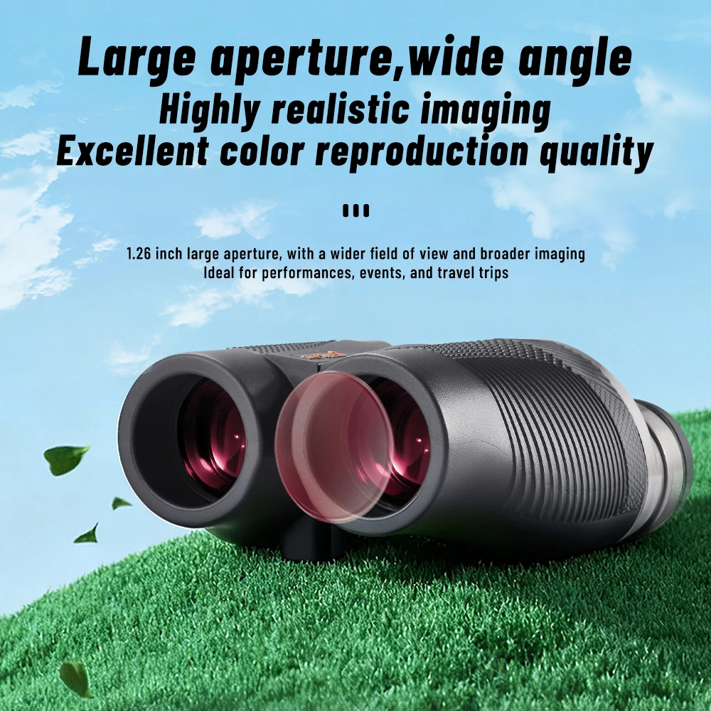 New Compact ED 10x32 Binoculars High Powered Telescope Stable imaging For Travel Photography Watching Concerts Football Matches - view 4