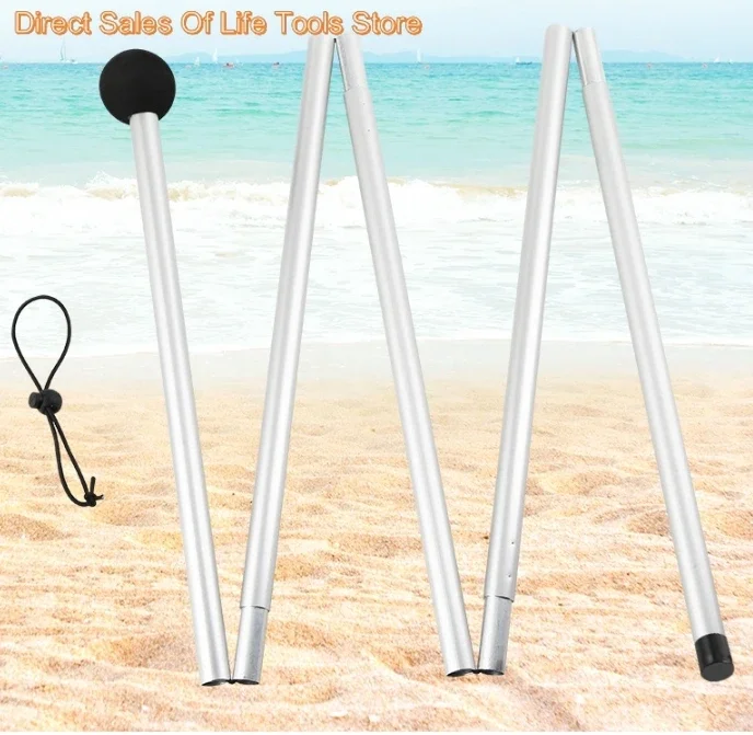 Tent Poles Telescoping Aluminum Alloy Stand Canopy Poles Camping for Canopy Shelter Tent Pole for Tarp 1.6M/2M Folding Tent Rods