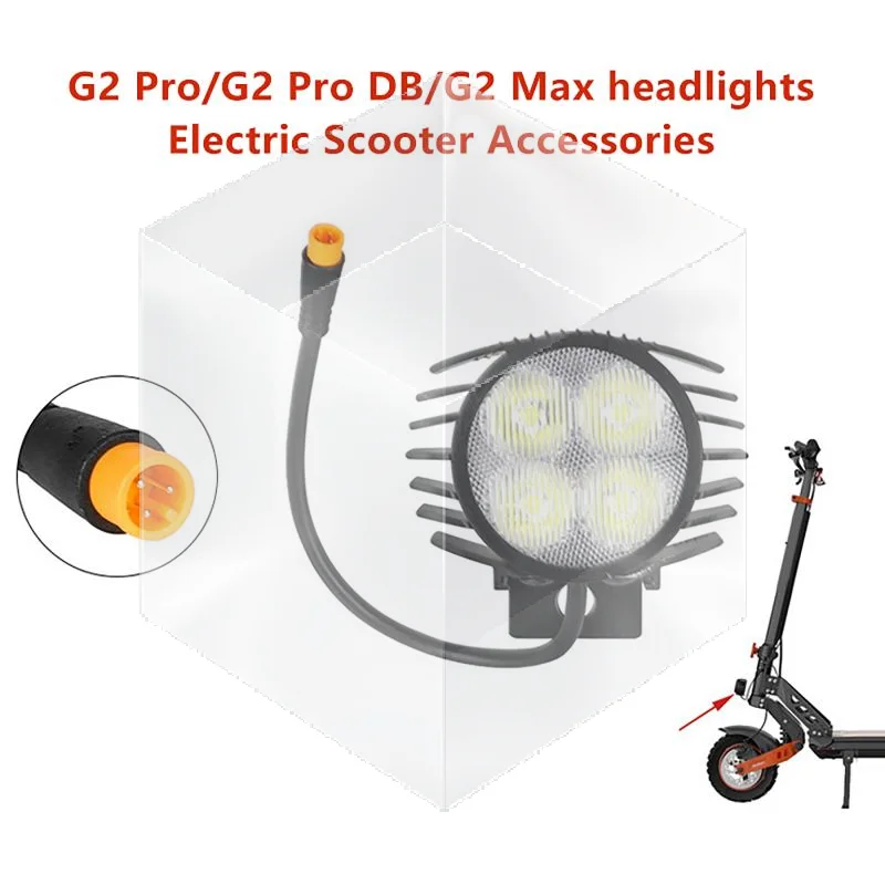 Front Headlight For G2Pro G2ProDB G2Max Electric Scooter, High Brightness LED Headlamp