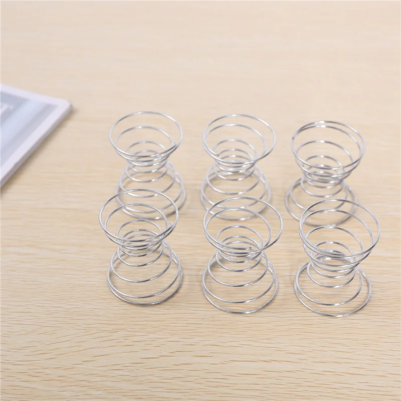 A93Z 6 قطع حامل نبات الهواء حاوية الهواء Tillandsia حامل نبات الفولاذ المقاوم للصدأ رفوف العرض قاعدة الأناناس الهواء