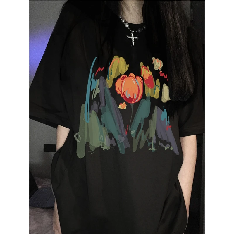 

Белая женская футболка ort Sve, повседневный хлопковый топ с принтом, летний дизайн, модная женская футболка из чистого хлопка Seven Sve, длина