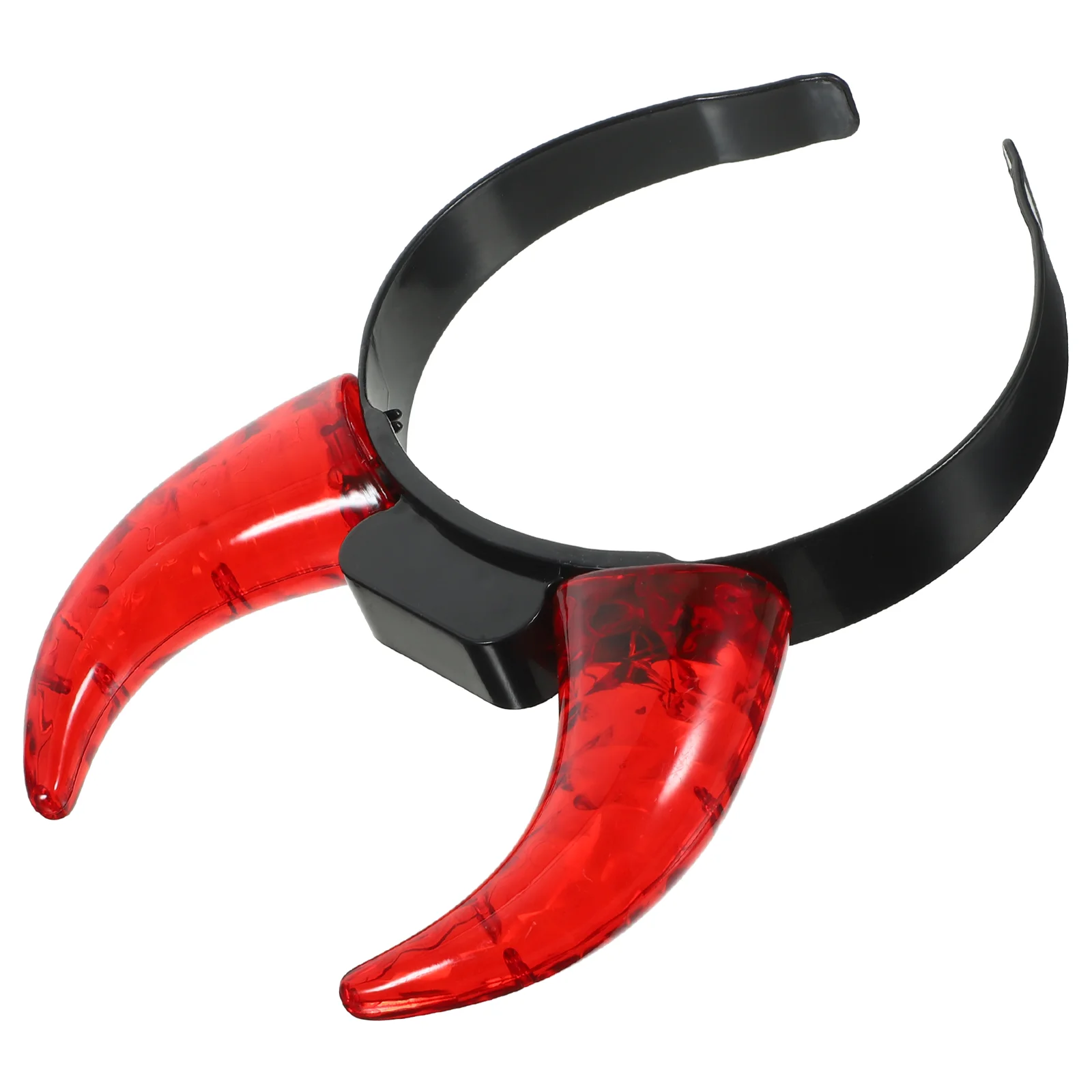 Demon Horn Headband White Costume Party Prop Hairband Makeup Plastic Electronic Component Headdress Child Unique Glowing