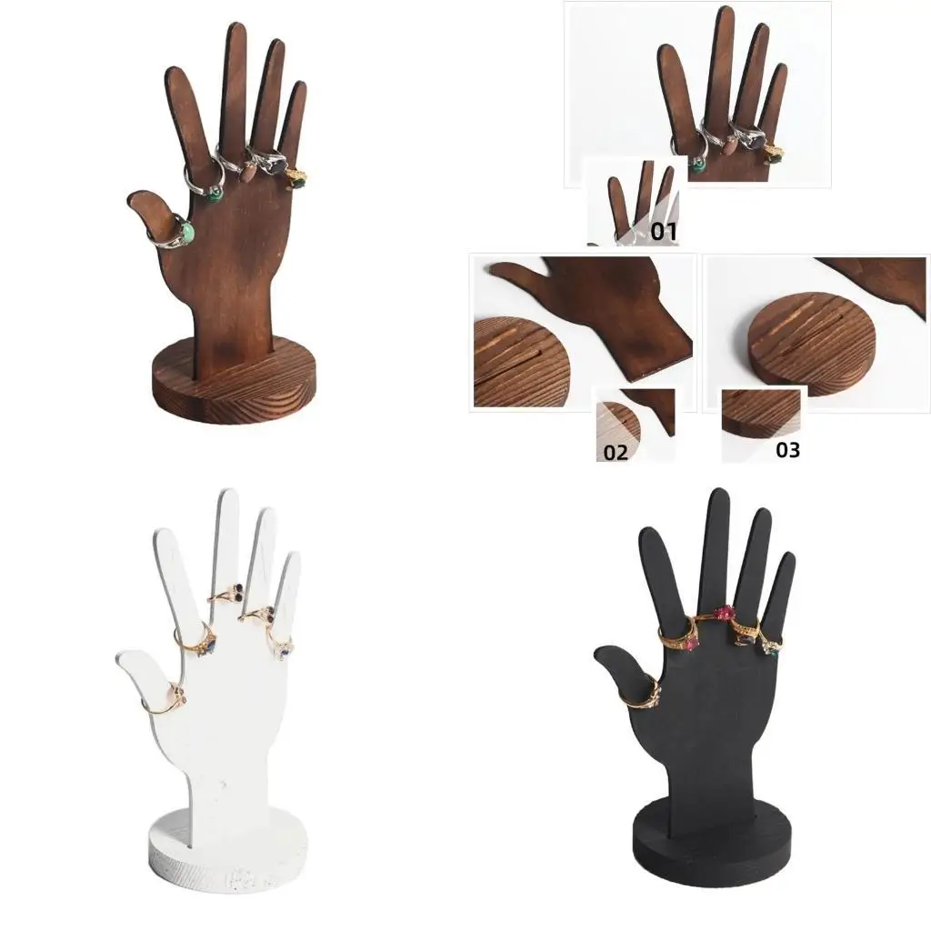

A52E Sophisticated Hand Sculpture Jewelry Rings and Bracelets Display Shelf