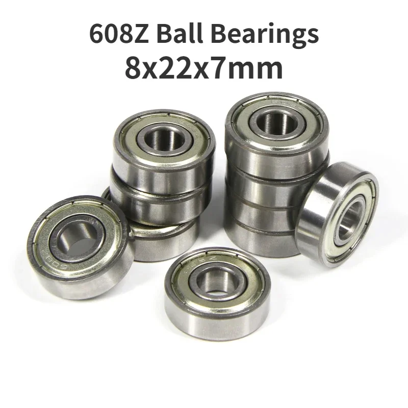 10pcs 608Z Ball Bearings 8x22x7mm ABEC-7 Deep Groove Miniature Bearings