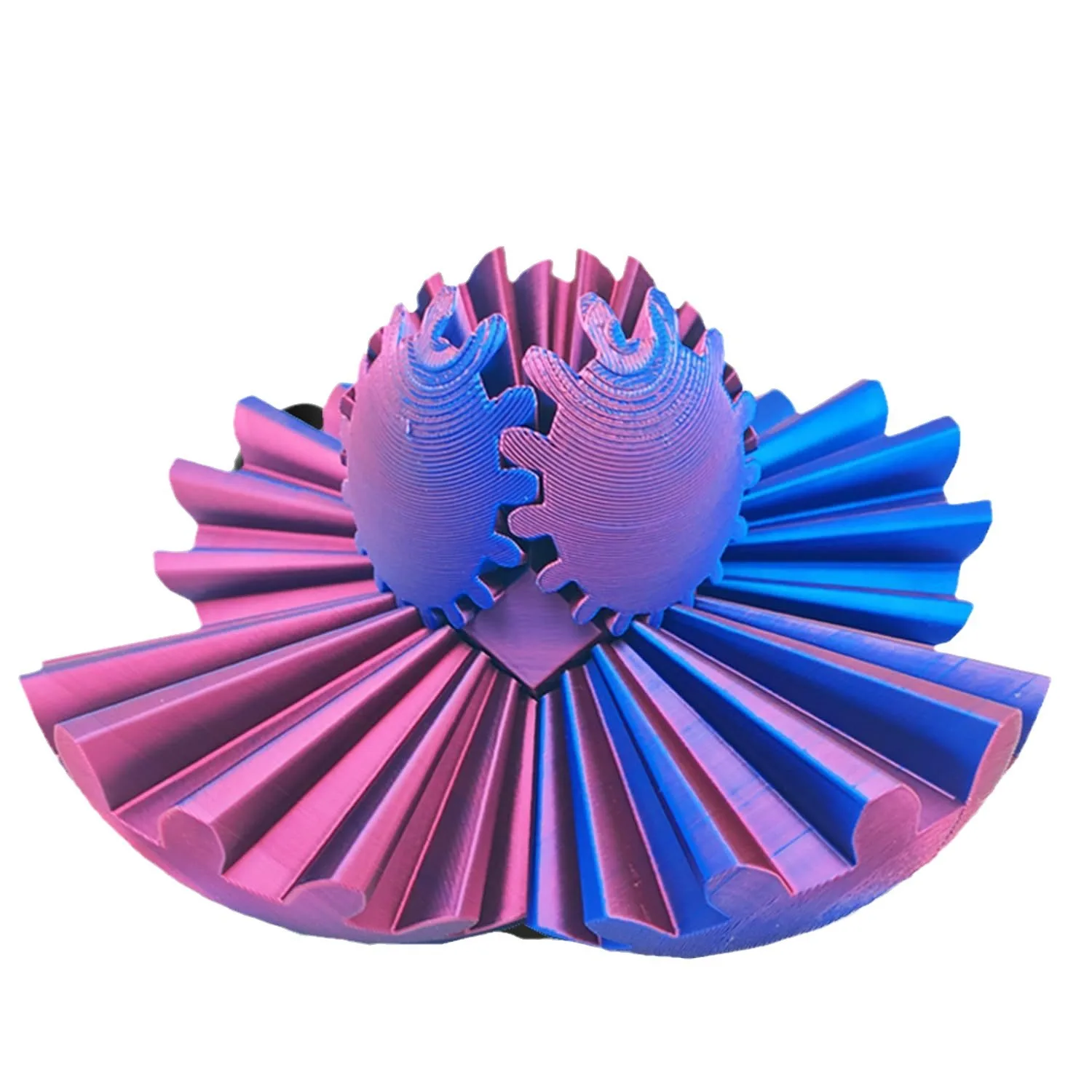 3Dプリントギアボールフィジェットトイ - ストレス解消スピンボールまたはキューブデスクトイ、不安解消に最適、大人と子供への理想的なギフト