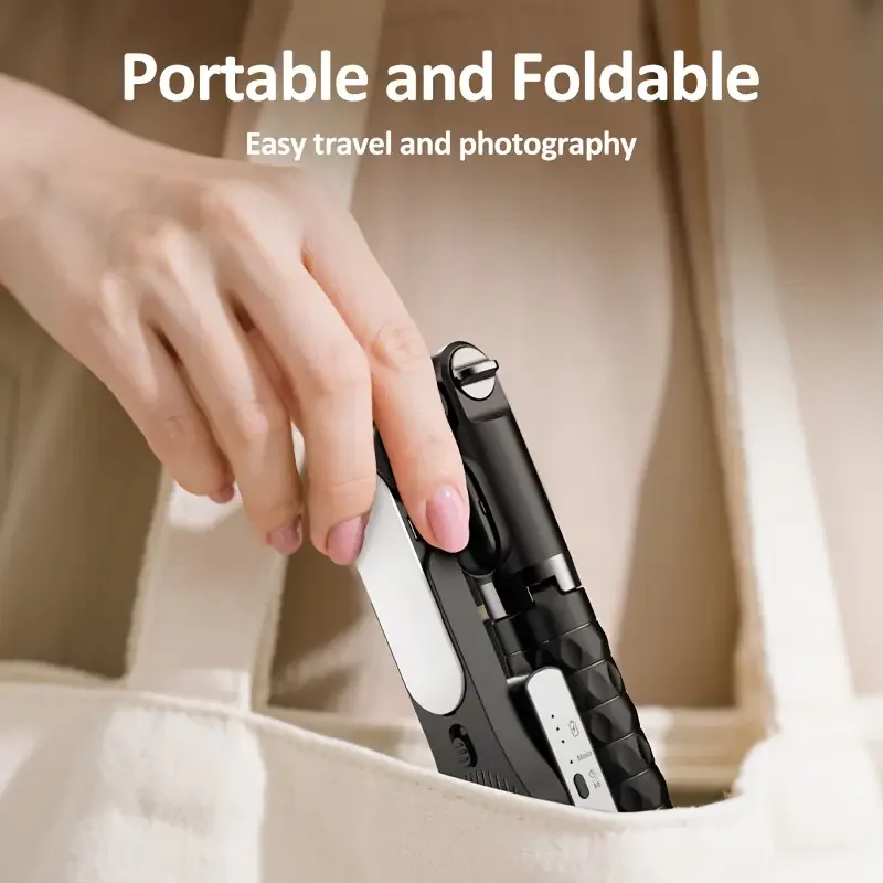 Handheld Gimbal Stabilizer for Smartphone 1-Axis with Selfie Stick Tripod Stand Wireless Bluetooth Remote for iPhone Android