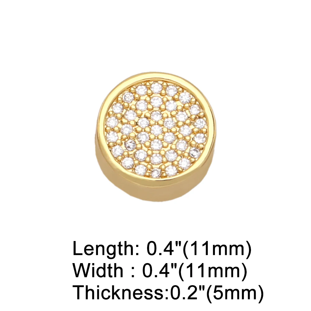 OCESRIO Multiple Color CZ Flower Charms for Bracelete Making DIY Handmade Copper Gold Plated Jewelry Making Wholesale chma168 image 4