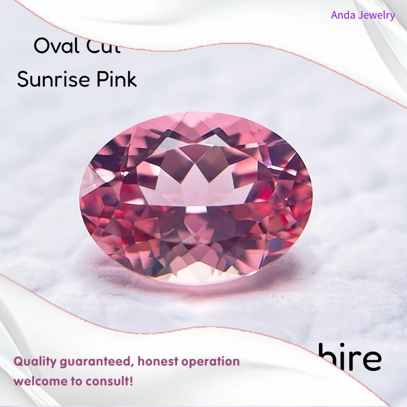 

M-Lab Grown Sapphire Sunrise Pink Oval Cut Various Colors Multiple Sizes for Diy Jewelry Making Selectable Certificate