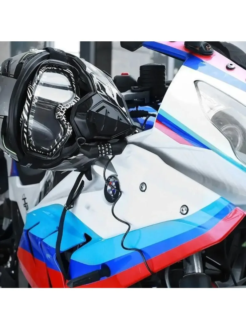 AliExpress MENGJUE Bicycle Lock Helmet Lock Bicycle Safety Lock Password Rope Lock Steel Wire Lock Mountain Bike Backpack Lock Portable Steel