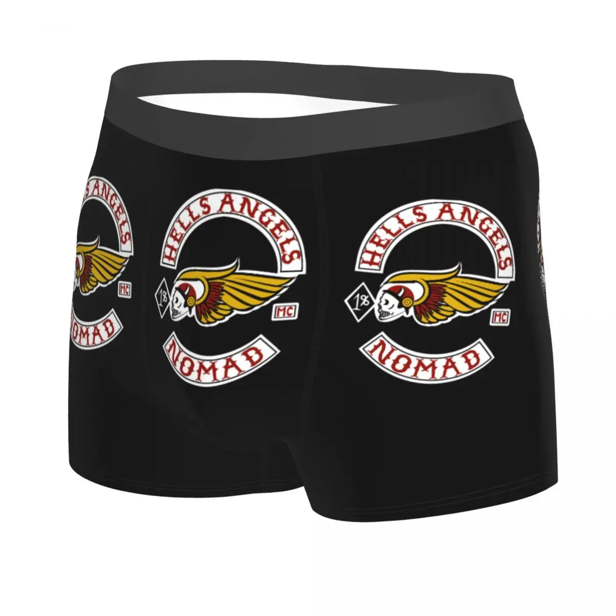 Custom Hells Angels Logo Boxers Shorts Mens Motorcycle Club Briefs Underwear Cool Underpants