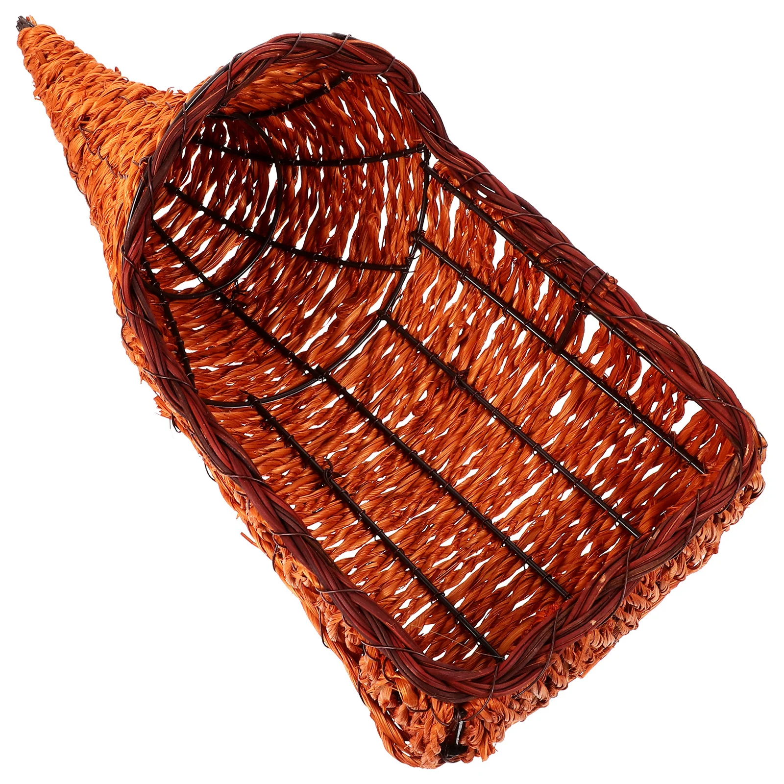 

Bamboo Ox Horn Woven Storage Basket Rustic Style Bread Snack Basket Home Kitchen Fruit Sundries Organizer Hand Woven Baskets