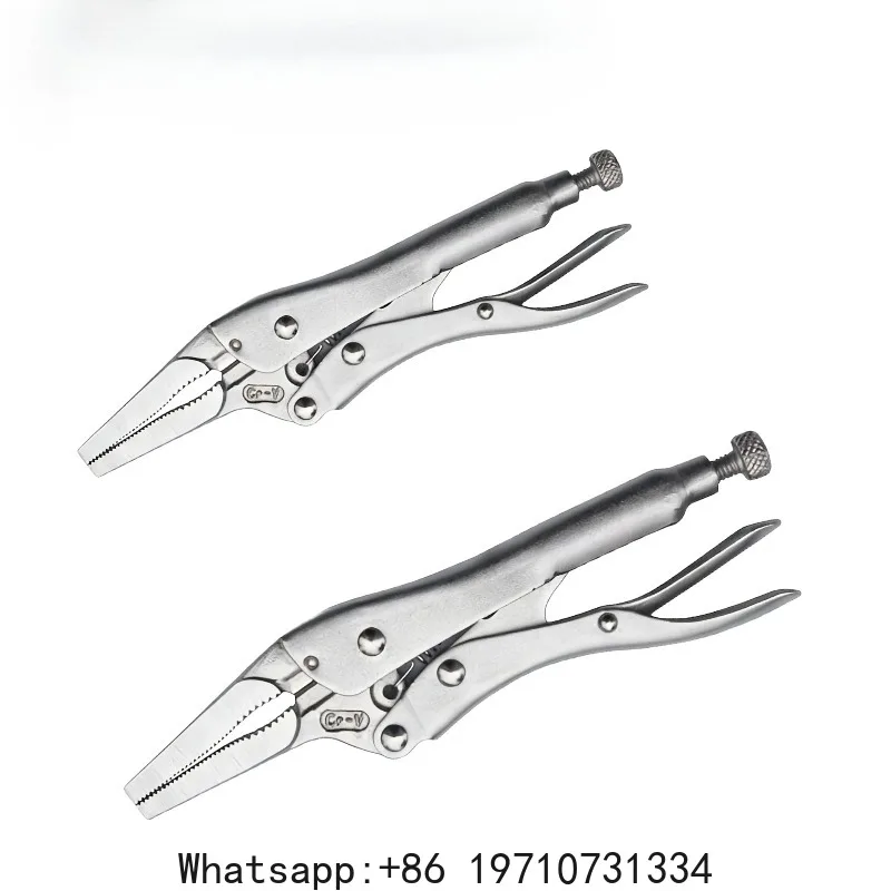 6.5 And 9.5 Inch Long Nose Locking Pliers Locking Adjustable Vise Grips for Clamping Twisting Welding