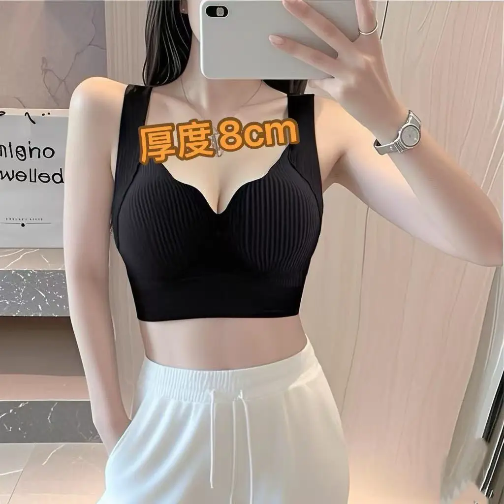 حمالة صدر من الحرير الجليدي قابلة للفصل مقاس 8 سم، حمالة صدر تنحيف تبرز الثديين