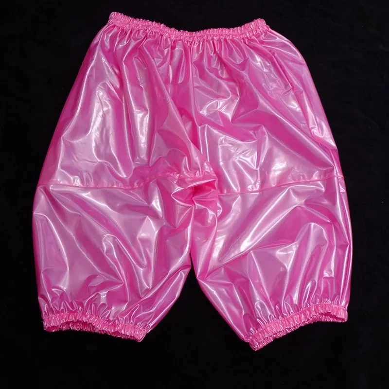 Waterproof Sleek Proof PVC Shorts Elastic Waist Rainproof Summer