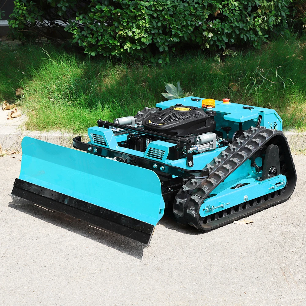 In Stock in the USA, Remote-controlled Lawn Mower With Snowplow, 550mm Wide Cutting Width, Suitable for Gardens and Orchards.