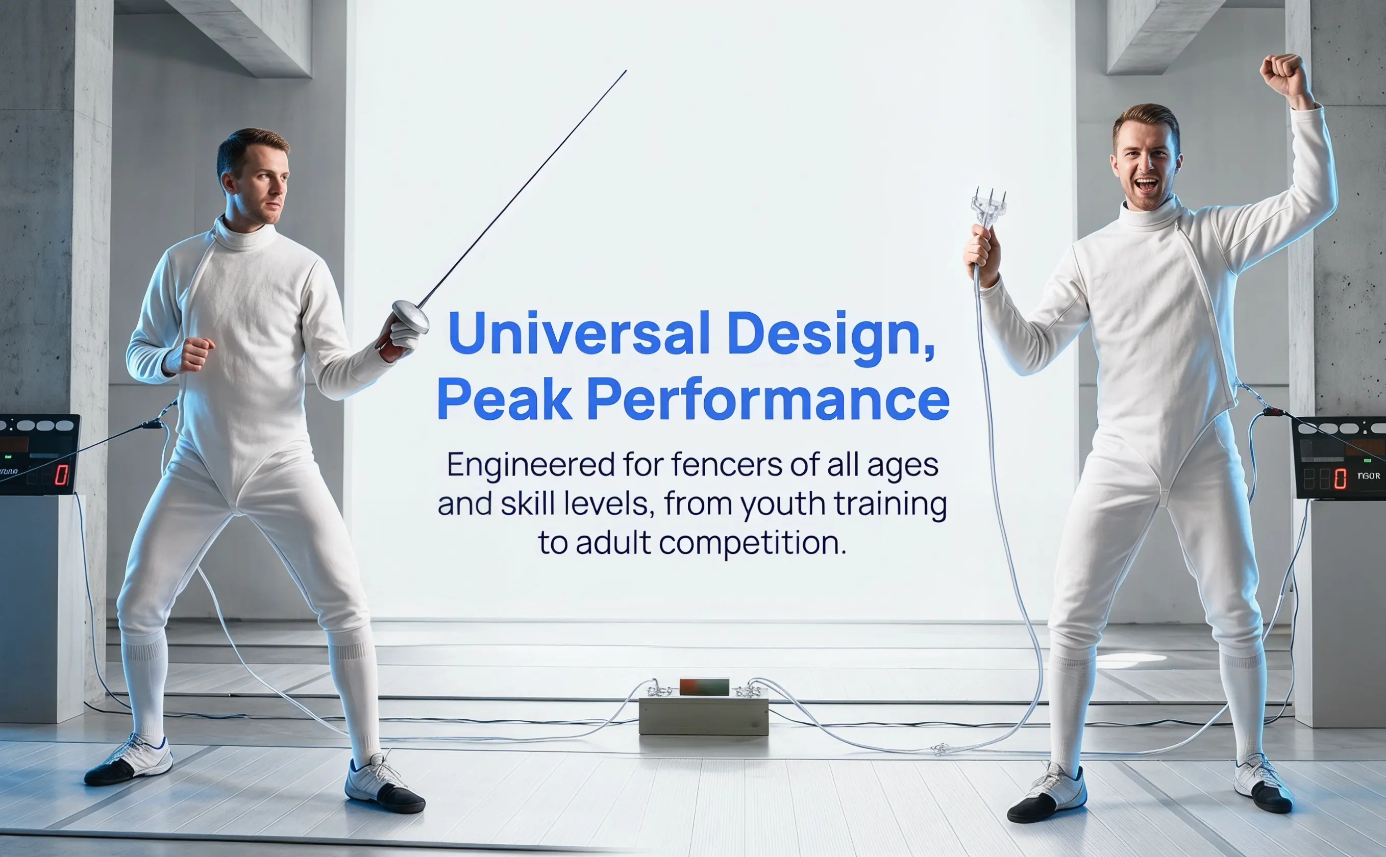 Universal Fencing Body Cord Foil Epee Conductivity Cable Transparent Connectors High Sensitivity Training Equipment Adults