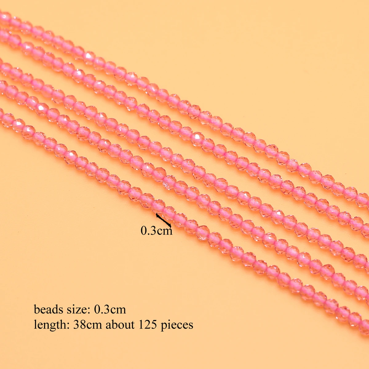 Natural Pink Faceted Stone Beads Section Spinels Stone Beads for Bracelet Necklace Accessories Jewelry Making Women Gift 3mm