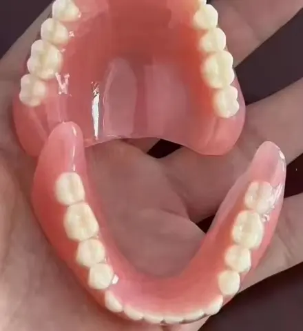 Upper & Lower Full Mouth Silicone Dentures, 2026 New Soft Silicone Upper&Lower Dentures Comfort Realistic False Teeth Bright Smi