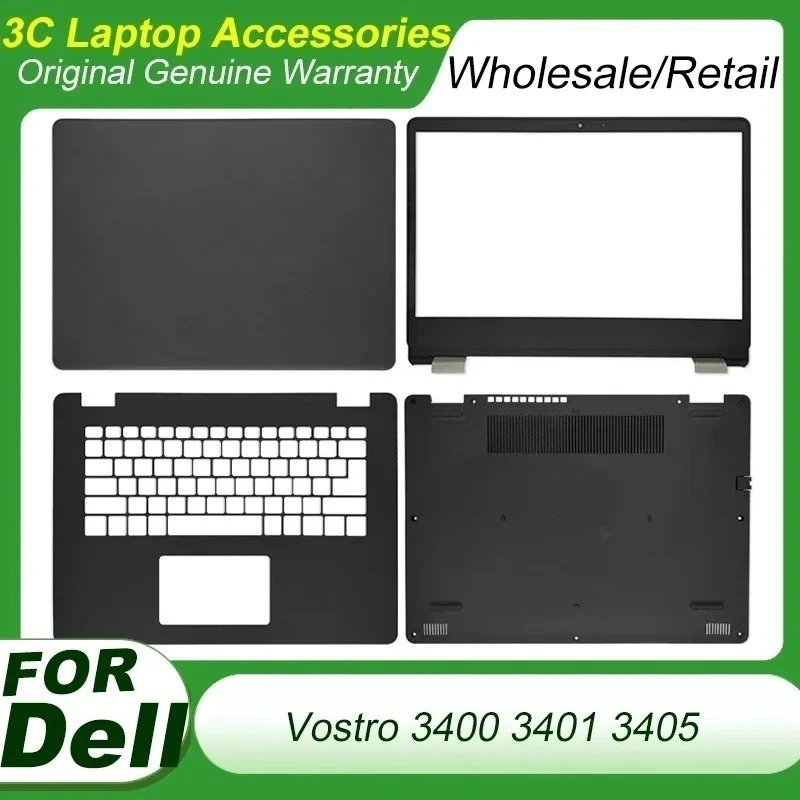 

Новый чехол для ноутбука Dell Vostro 3400 3401 3405 V3400 V3401 V3405, задняя крышка ЖК-дисплея, передняя панель, упор для рук, нижняя база, черный