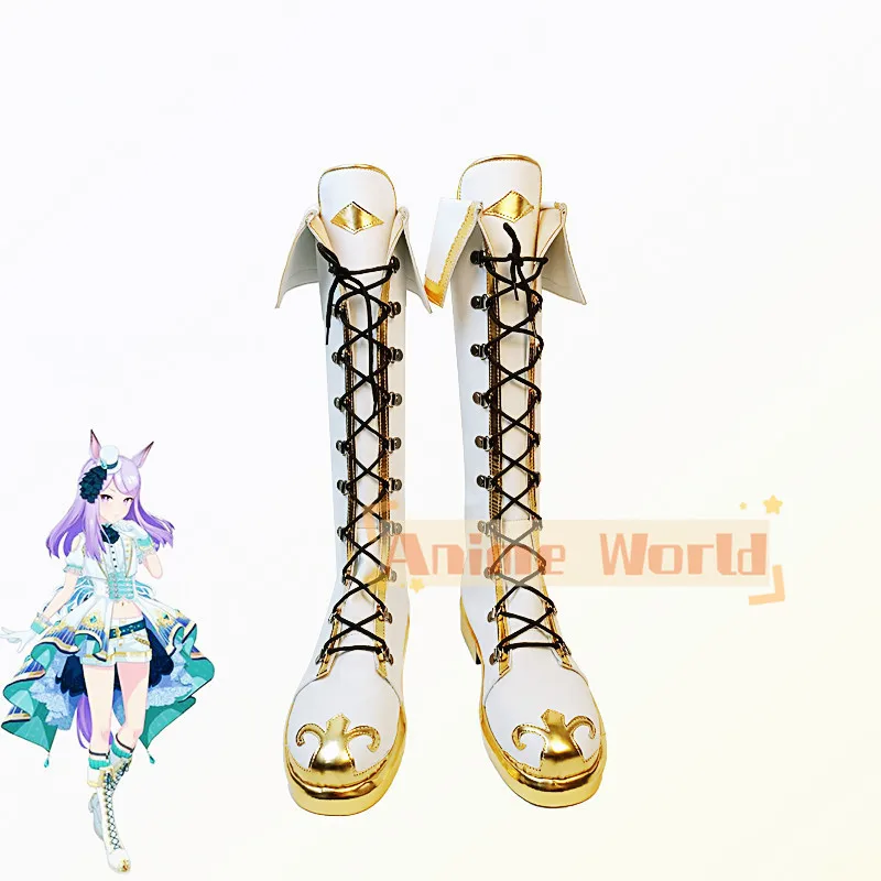 

Аниме-игра Umamusume: Pretty Derby Mejiro McQueen, обувь для косплея, ботинки для взрослых и детей, костюм для вечеринки на Хэллоуин, аксессуары, реквизит