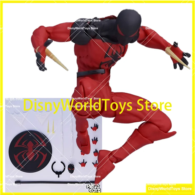 

100% Original MESS TOYS Red Spiderman Symbiosis Spider Man In Stock Anime Action Collection Figures Model Toys