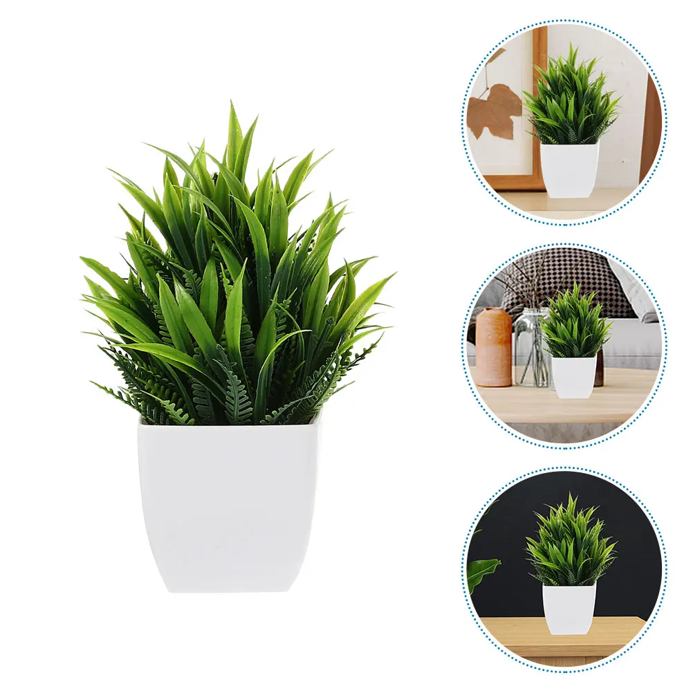 

Mini Artificial Plant Pots Lifelike Home Office Decor Fake Plants Vivid Realistic Desktop Ornament Bathrooms Shelves Simulated