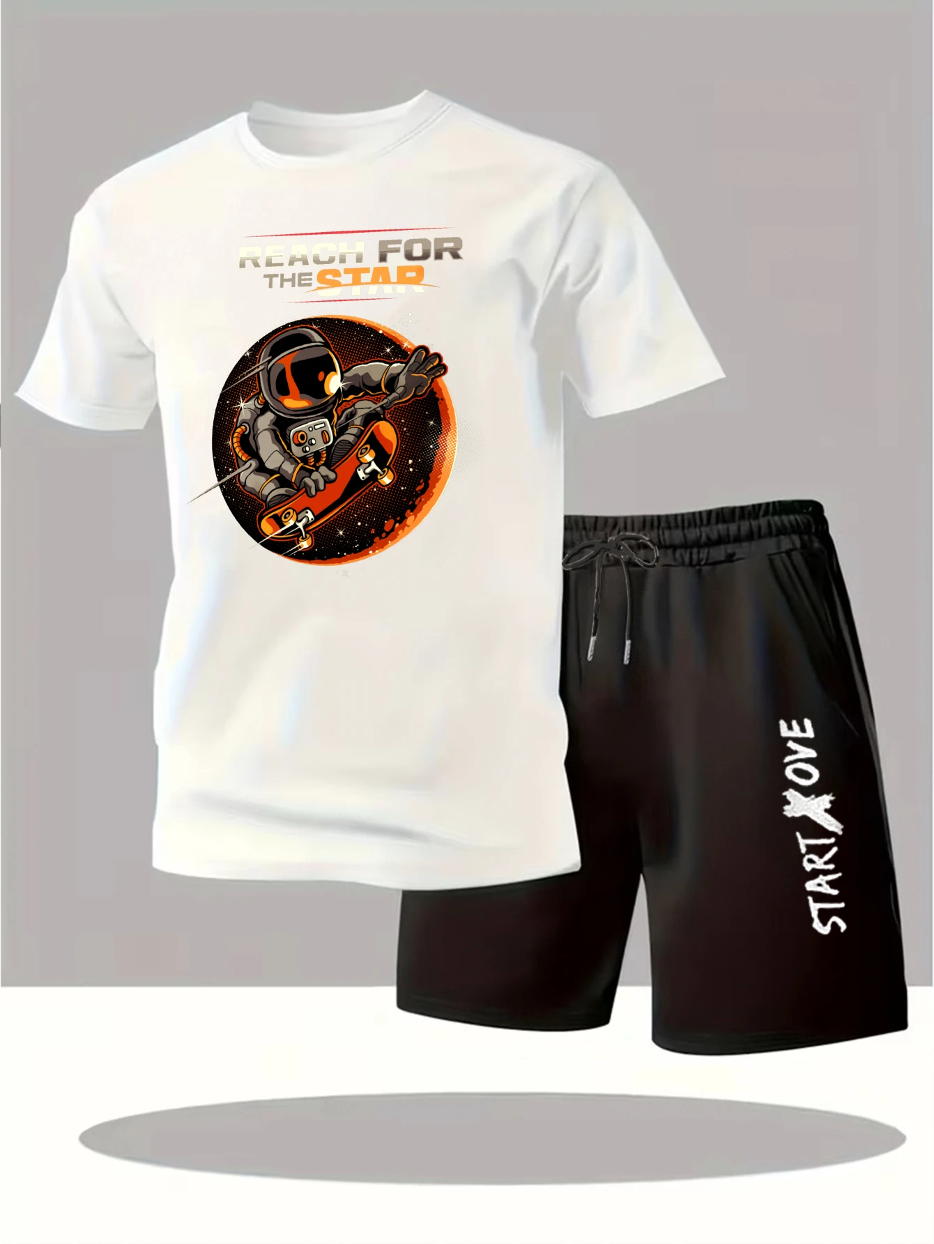 

Мужские комплекты 2025: Новинка! Модный спортивный костюм Y2K с принтом, графический дизайн, мужской костюм-дрип, спортивный костюм с коротким рукавом