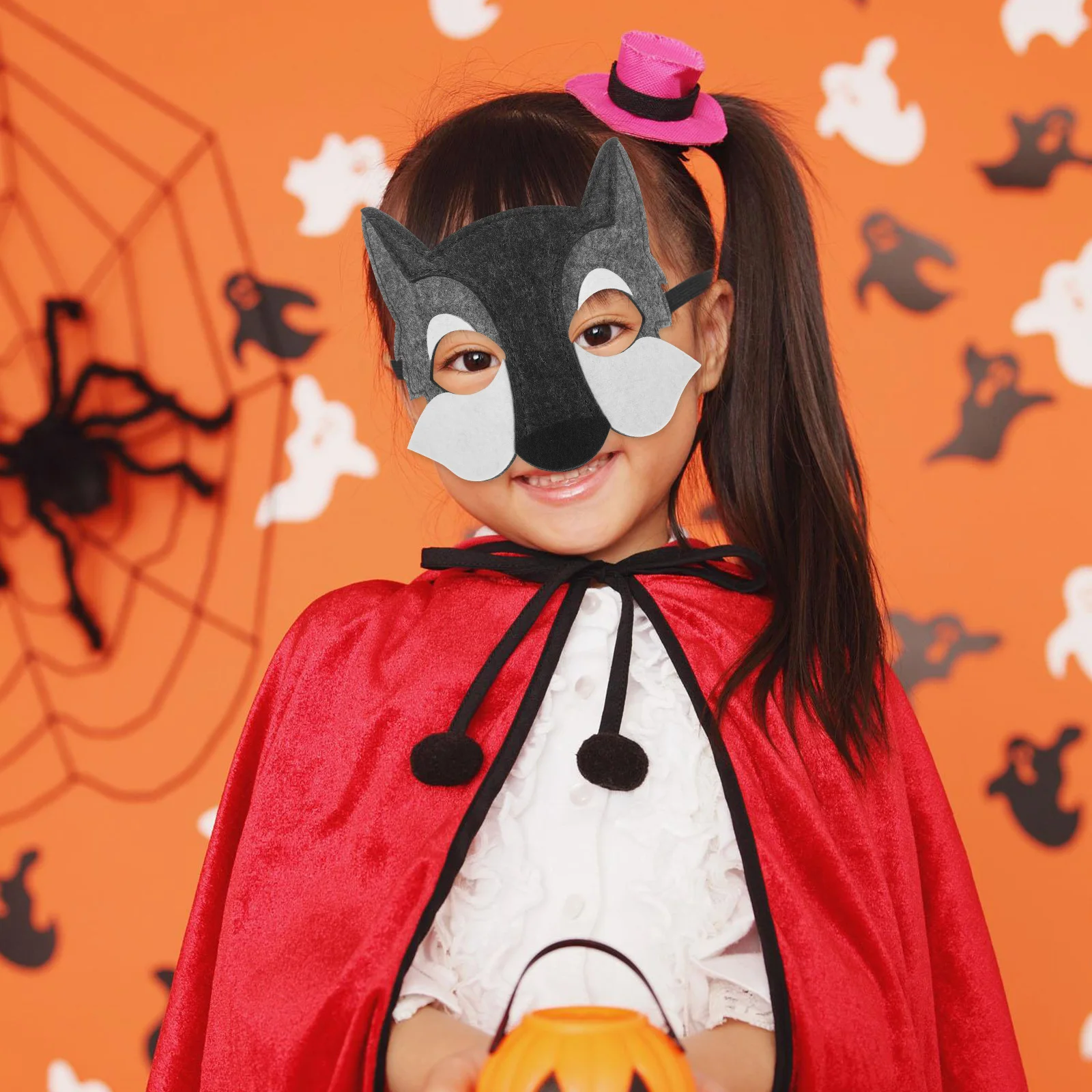 

3Pcs Wolf Mask Kids Half Face Cosplay Accessory Durable Comfortable Cartoon Design Unique Stylish Party Dance Supplies