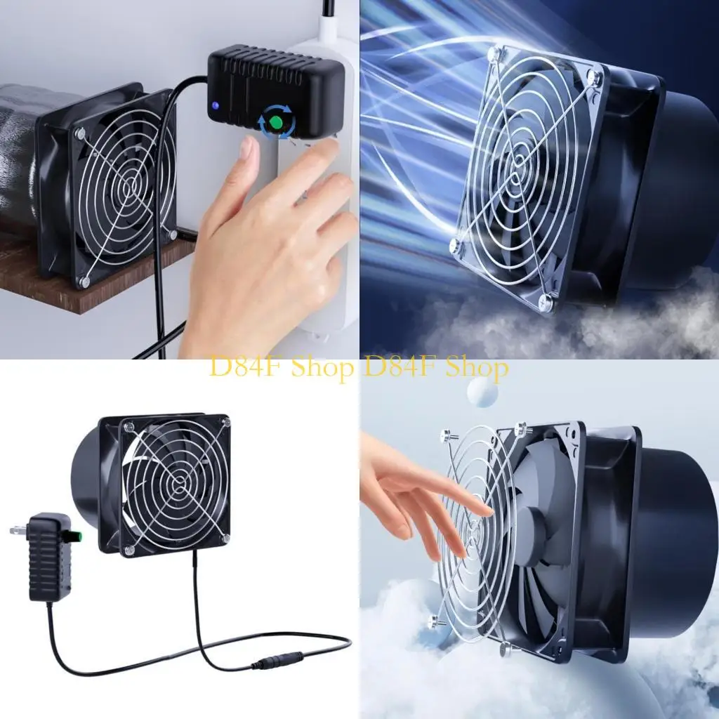 

D84F Bathroom Extractor Fan Ventilation Fan Powerful Exhaust Fan Window 100-240V