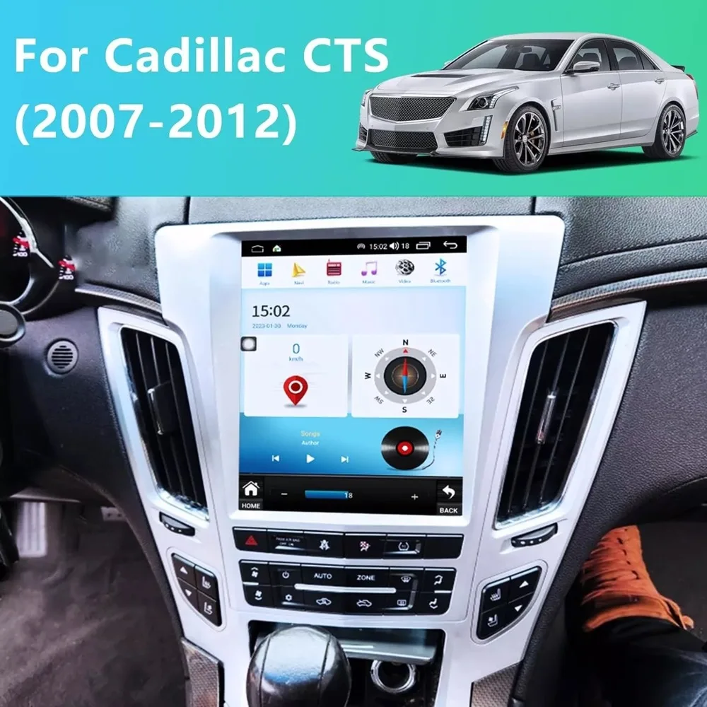 Autoradio Android 13.0 pour Cadgrad CTS 2007-2014, Navigation GPS, Stéréo, Limitation, Vidéo, DSP, Carplay, 4G