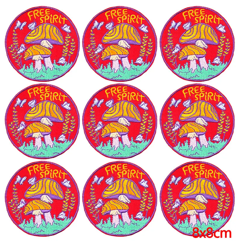 10Pcs/Lot Wilderness Forest Patch Iron On Patches For Clothing Flower Embroidery Patches For Clothes Sewing Fusible Patch Badges