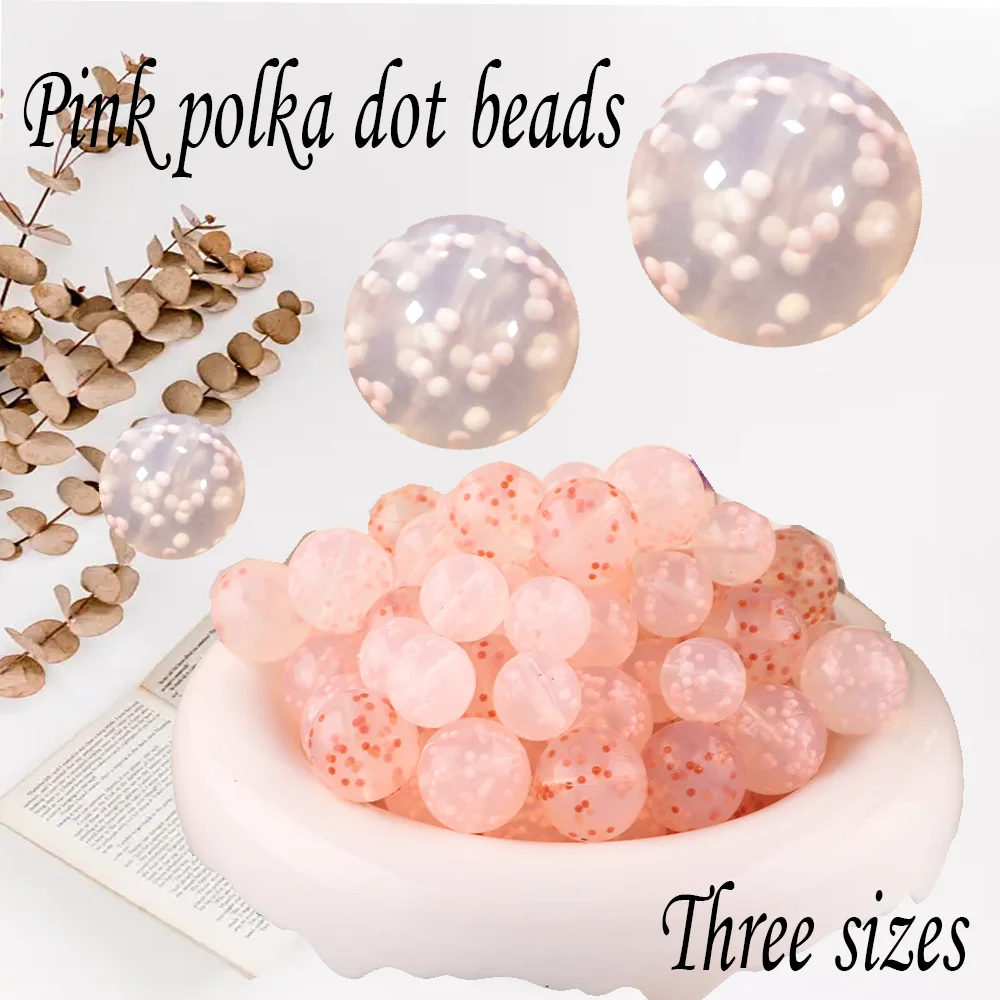 

50Pcs/Lot 12/15/19MM Round Confetti Silicone Beads For Jewelry Making DIY Necklace Bracelets Keychain Jewelry Accessories