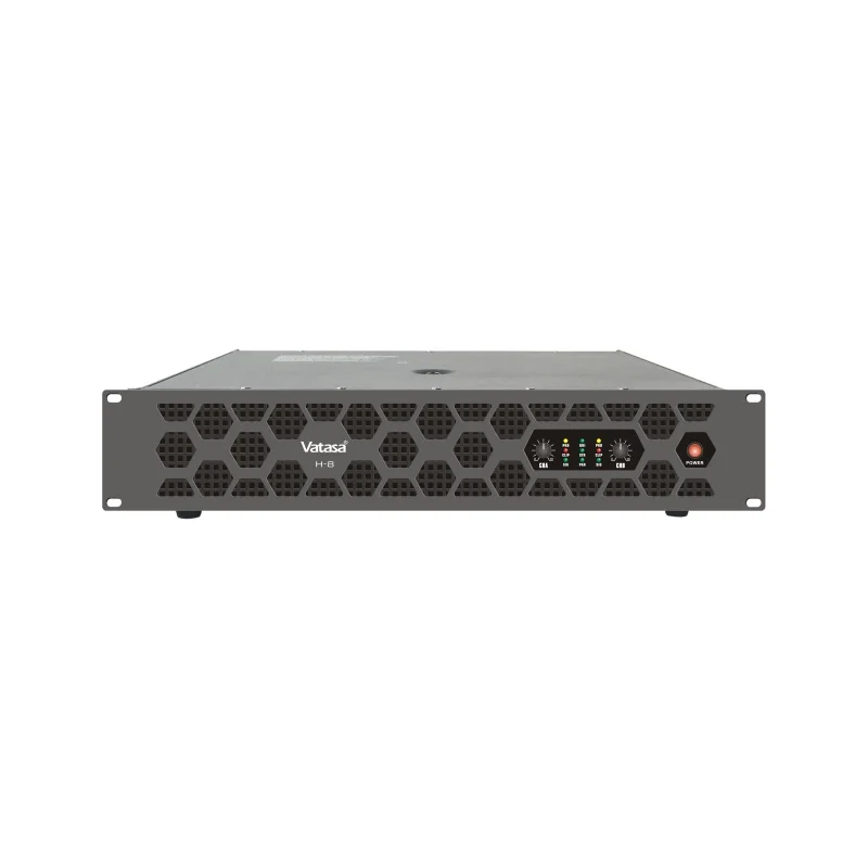 Professional Class H Power Amplifier with 2x1200W Output at 4 Ohms and 2400W Bridge Mode for Live Sound Reinforcement