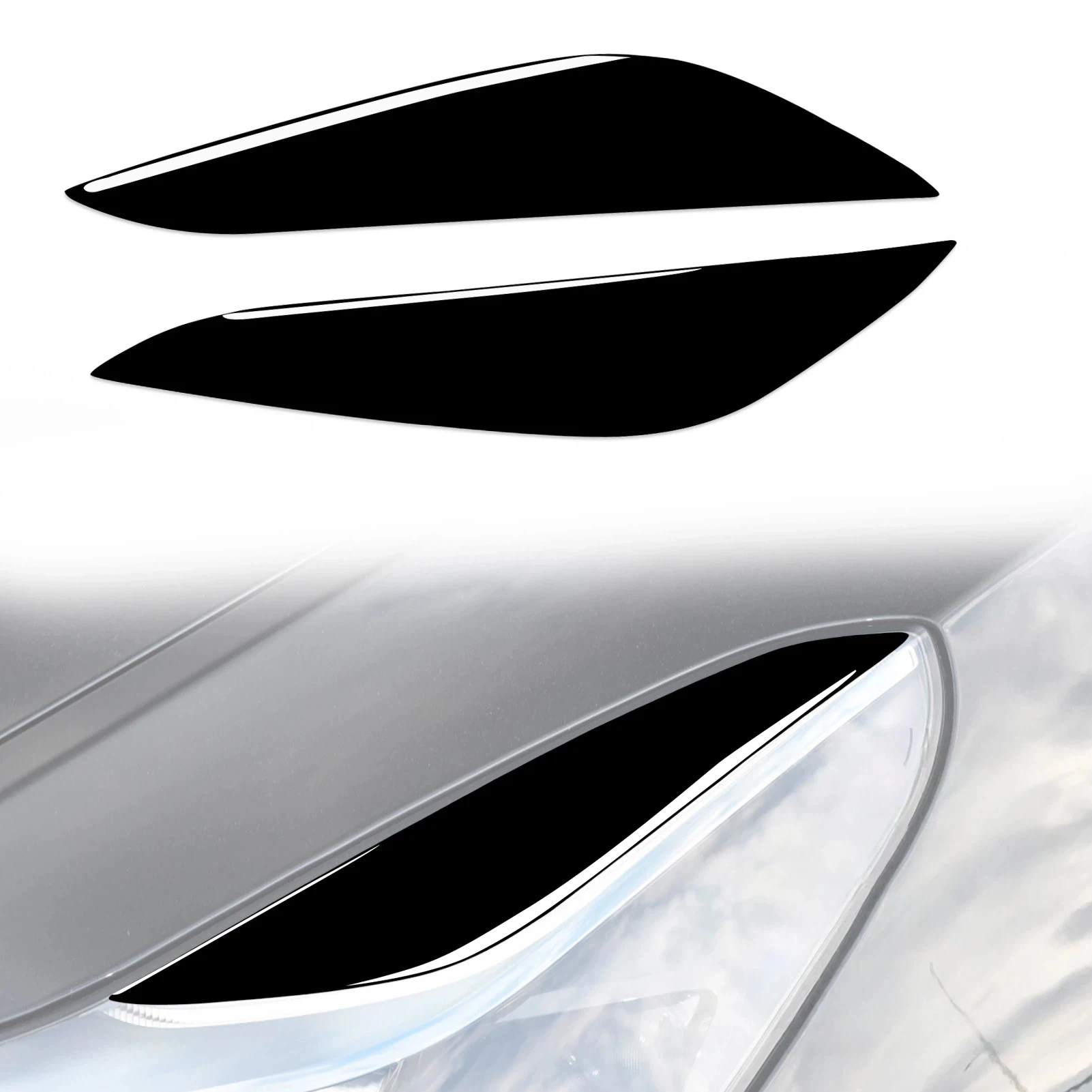 

For 17-22 Tesla Model 3/Y Lamp Eyebrow Piano Black Bright Black Car Interior Decoration Accessories