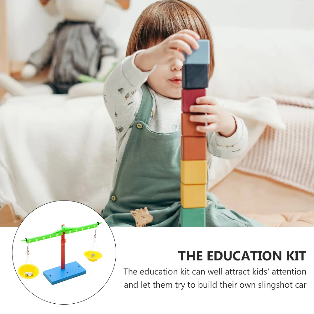 DIY 과학 어린이 균형 저울 모델 장난감 키트 어린이 STEM 장난감 균형 저울 모델 공예 교육 프로젝트 물리 실험 도구