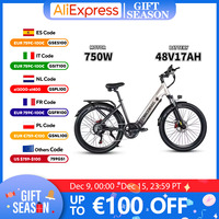 Electric Bike 750W Brushless Motor 48V17AH Lithium Battery Aluminum Alloy Electric Bicycle 26-Inch Tire Off-road mountain E bike