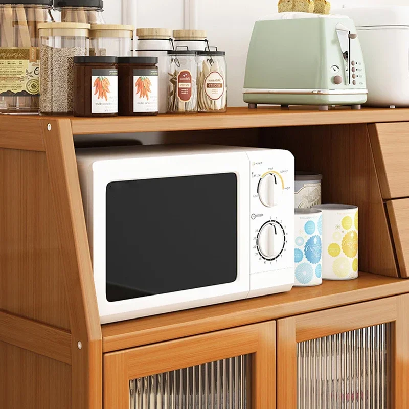 Kitchen Sideboards 찬장 Cabinet Bakers Rack, Dish Storage Rack, Microwave Oven Stand with Shelves, Standing Utility Cabinet 부엌 캐비닛