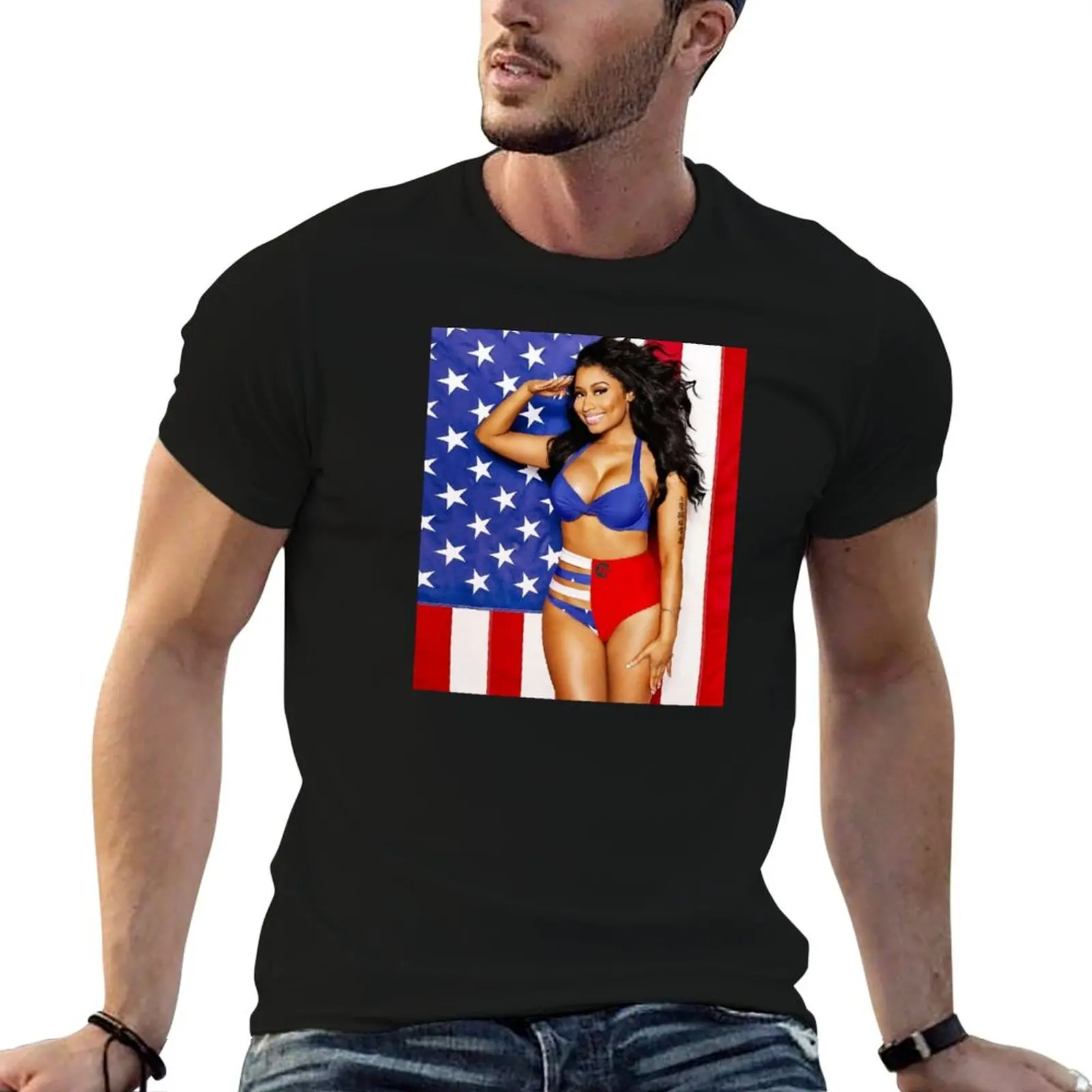 

Nicki Minaj American Flag T-Shirt funny t shirts dark humor funny t shirts man T-Shirt