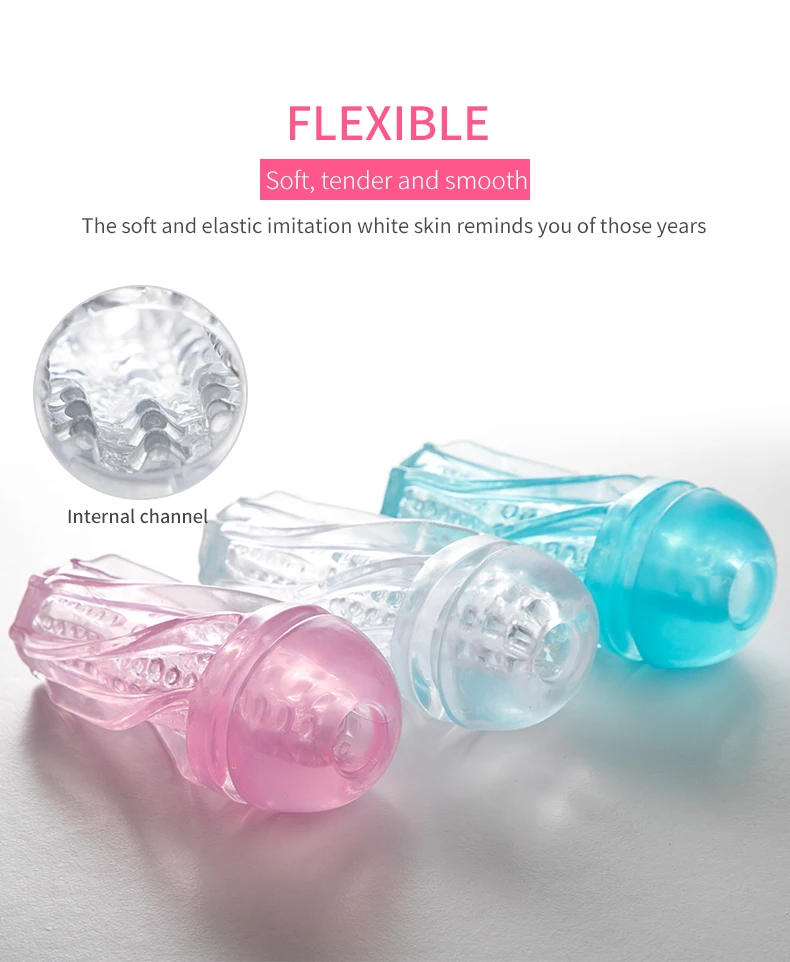 2023 Male  Transparent Jelly Adult Cups Realistic Pussy Vagina For Men Penis Pump Glans Sucking Suction Sex Toys Adult 18 Erotic