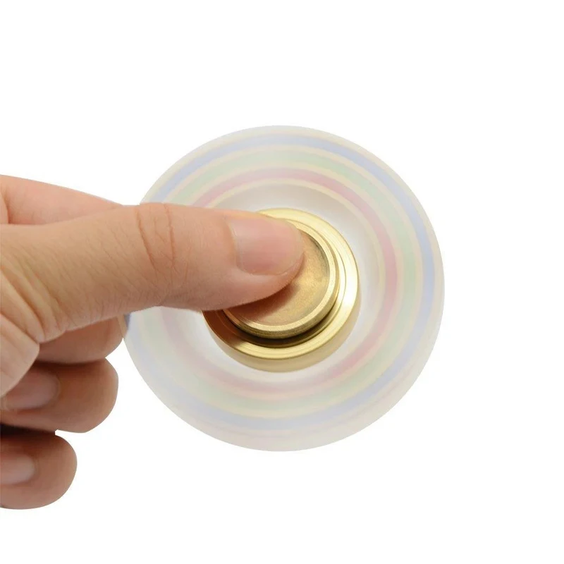 Spinner de Metal de latón para niños y adultos, Juguetes Antiestrés con 6 brazos EDC, giroscopio de descompresión para la yema del dedo